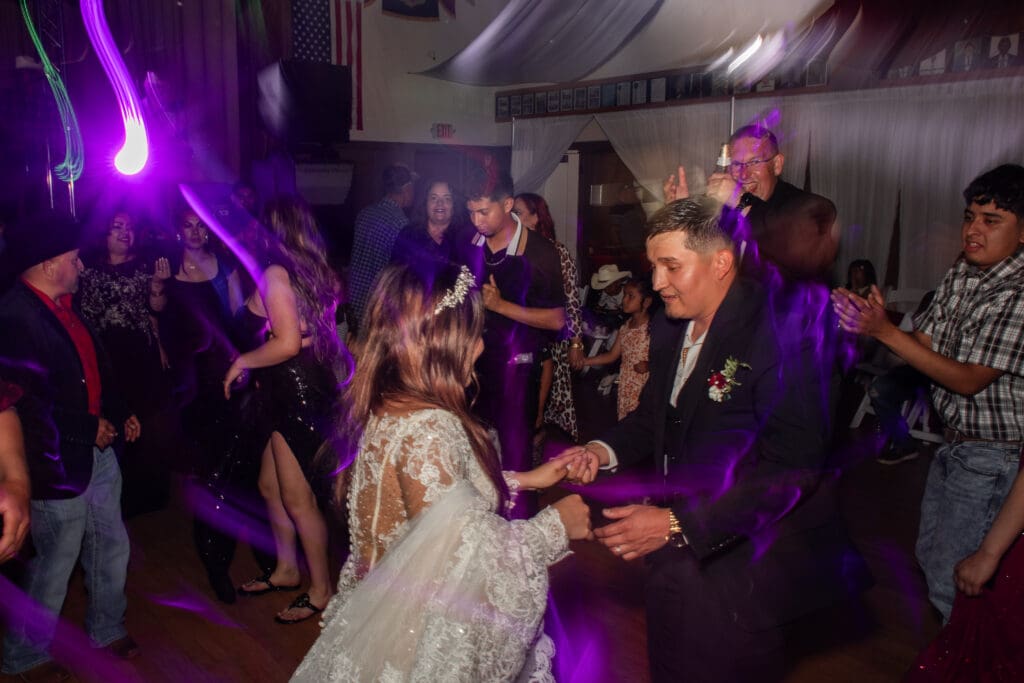 Wedding in Humboldt county at Fortuna Veteran's Hall.